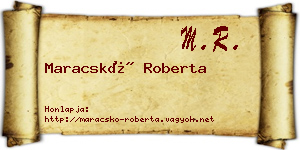 Maracskó Roberta névjegykártya